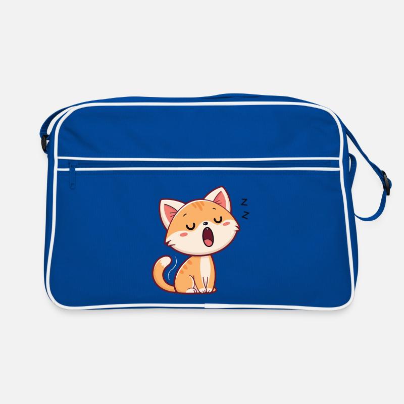 Pastel Sleeping Kitten Retro Bag