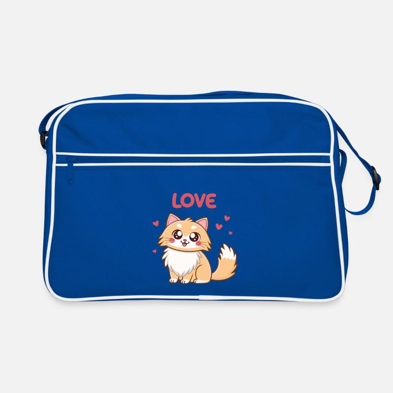 Pastel Love Feline Cuddle Retro Bag