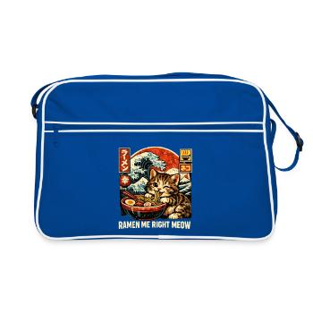 Ramen Cat Kanagawa - Retro Bag - blue/white - Front