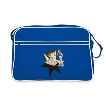 Woman fire 2 - Retro Bag - blue/white - Front