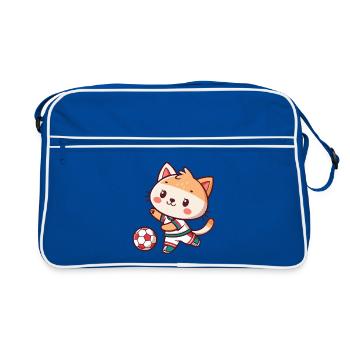 Kitten Beloved Football Player - Retro Bag - blue/white - Front