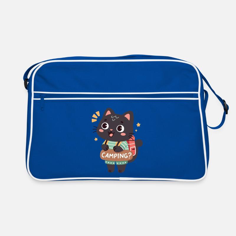 Buntes Camper-Kätzchen Retro Tasche