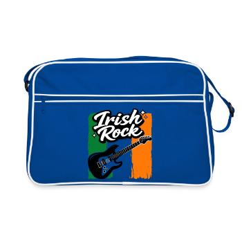 Electric Guitar St Patrick Flag Rock Gift - Retro Bag - blue/white - Front