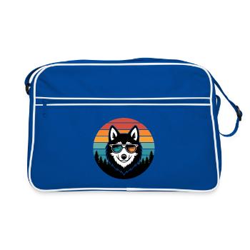Retro Husky Sun Glasses - Retro Bag - blue/white - Front