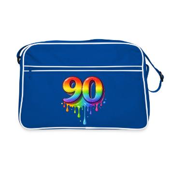 90 Rainbow Retro Number - Retro Bag - blue/white - Front