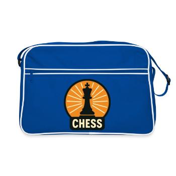 King of Chess Retro Design Grandmaster - Retro Bag - blue/white - Front