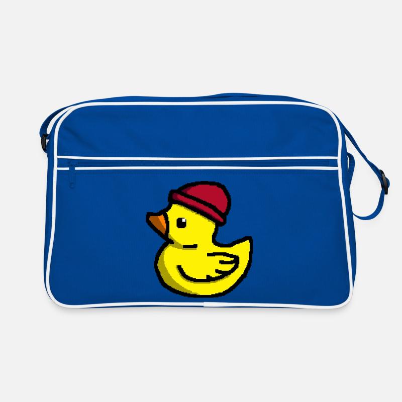 Mignon Pixel Duck en Tuque Rouge Sac Retro