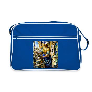 Mosaïque - Sac Retro - bleu/blanc - Devant