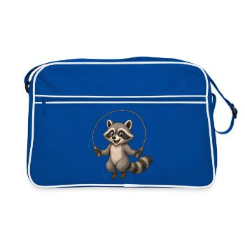 Motif sportif de dessins animés à la corde laveur - Sac Retro - bleu/blanc - Devant