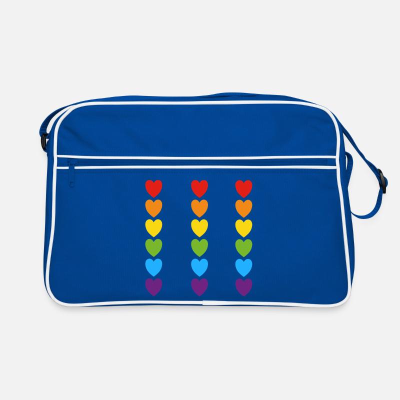 Stolz Regenbogenherzen Retro Tasche
