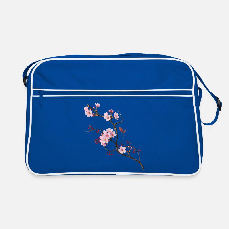 Fleur de cerisier de Sakura dans le style zen ikebana Sac Retro