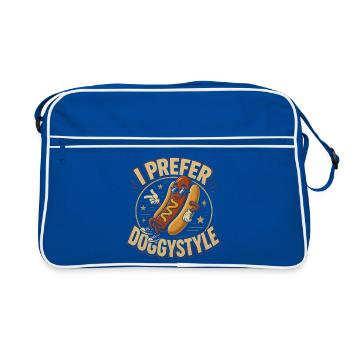 Je préfère le hot-dog drôle en levrette - Sac Retro - bleu/blanc - Devant