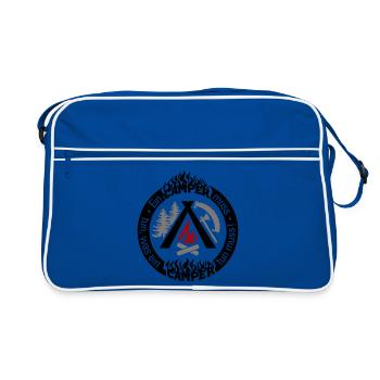 Drôle de camping-car : configuration individuelle 3 couleurs - Sac Retro - bleu/blanc - Devant