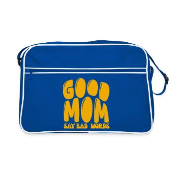 La bonne maman dit des gros mots - Sac Retro - bleu/blanc - Devant