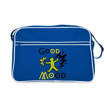 Personnage joueur vert et jaune explosif - Sac Retro - bleu/blanc - Devant