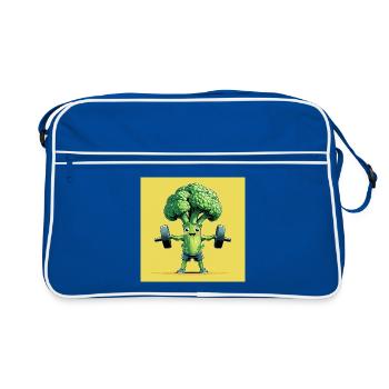 Centrale de brocoli sain - Sac Retro - bleu/blanc - Devant