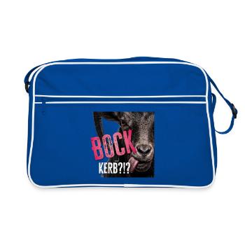 Kerb Motif Bock - Retro Bag - blue/white - Front