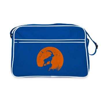 Capricorne rouge lune - Sac Retro - bleu/blanc - Devant