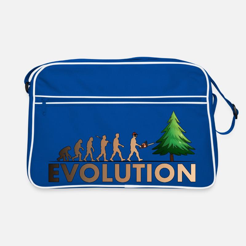 Kettensägen Evolution Farbe Retro Tasche
