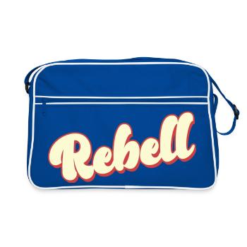 rebel dieb rowdy rebell bandit hustler gang crime - Retro Bag - blue/white - Front