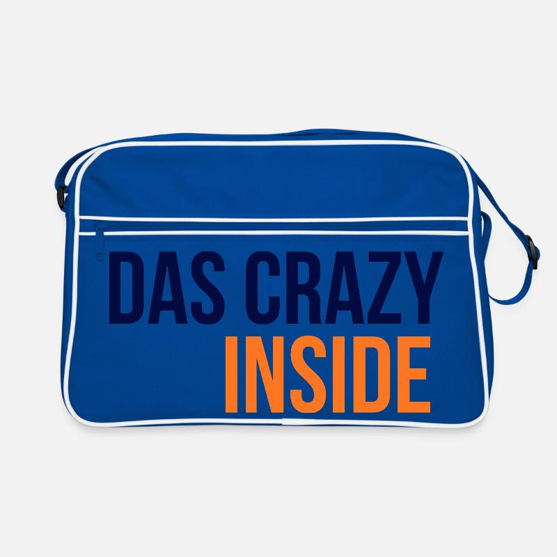 GIUDAN Jugendwort 25 Collection: Das Crazy Inside - Retro Tasche - Blau/Weiß