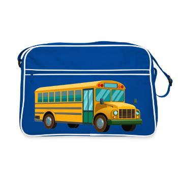 Bus scolaire - Sac Retro - bleu/blanc - Devant
