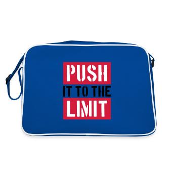 Repoussez les limites en disant fitness - Sac Retro - bleu/blanc - Dos