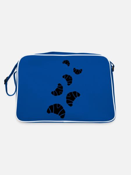 Silhouette de symbole de croissant - Sac Retro - bleu/blanc - Dos