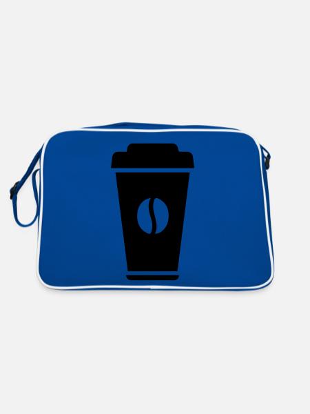 Coffee Symbol - Retro Bag - blue/white - Back