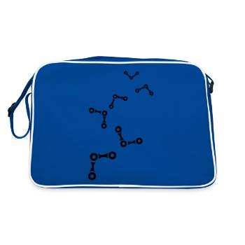 Bicycle Cycling Chain - Retro Bag - blue/white - Back