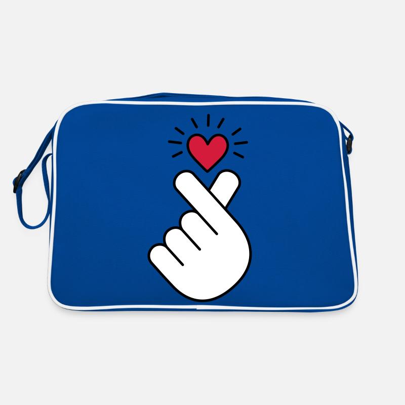 K pop heart, korea, k pop, music, symbol, hand, pop Retro Bag