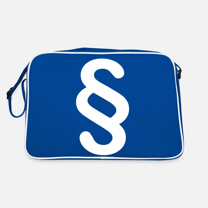 Paragraf Symbol - Retro Tasche - Blau/Weiß