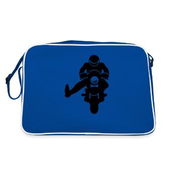 Biker - Retro Bag - blue/white - Back