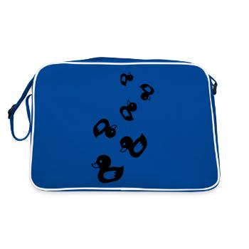Icône de canard - Sac Retro - bleu/blanc - Dos