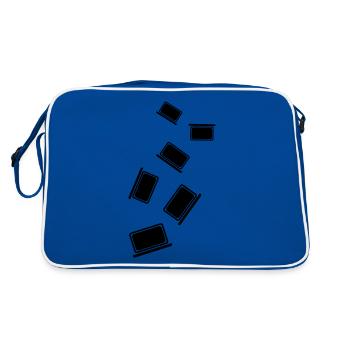 Ordinateur portable Pc Office - Sac Retro - bleu/blanc - Dos