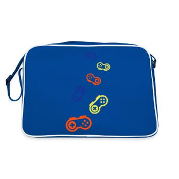 Gamepad Symbol Gamer Colorful - Retro Bag - blue/white - Back
