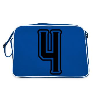 4 number symbol - Retro Bag - blue/white - Back