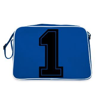 1 - Retro Tasche - Blau/Weiß - Hinten