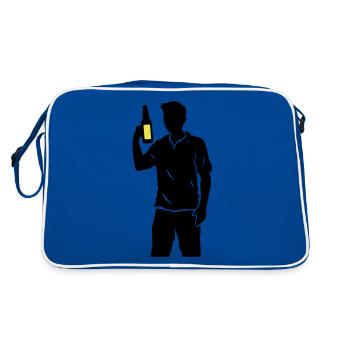 Drinking Team Bottle - Retro Bag - blue/white - Back