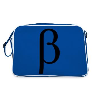 lettre grecque bêta - Sac Retro - bleu/blanc - Dos