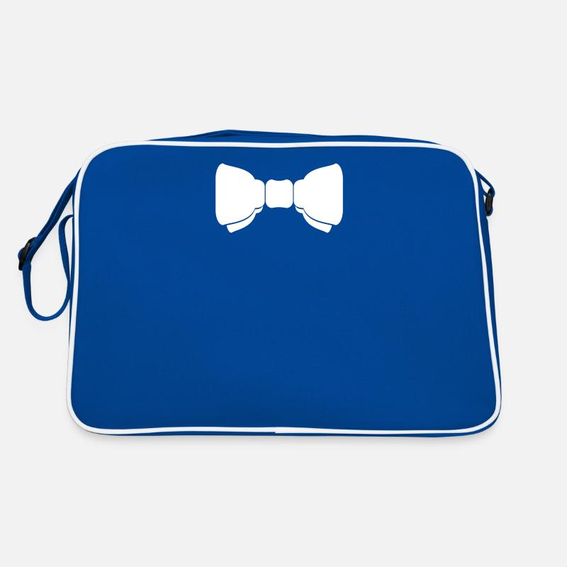 Fliege / bow tie (C, 1c) - Retro Tasche - Blau/Weiß