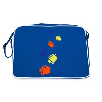 Cooking pot - Retro Bag - blue/white - Back