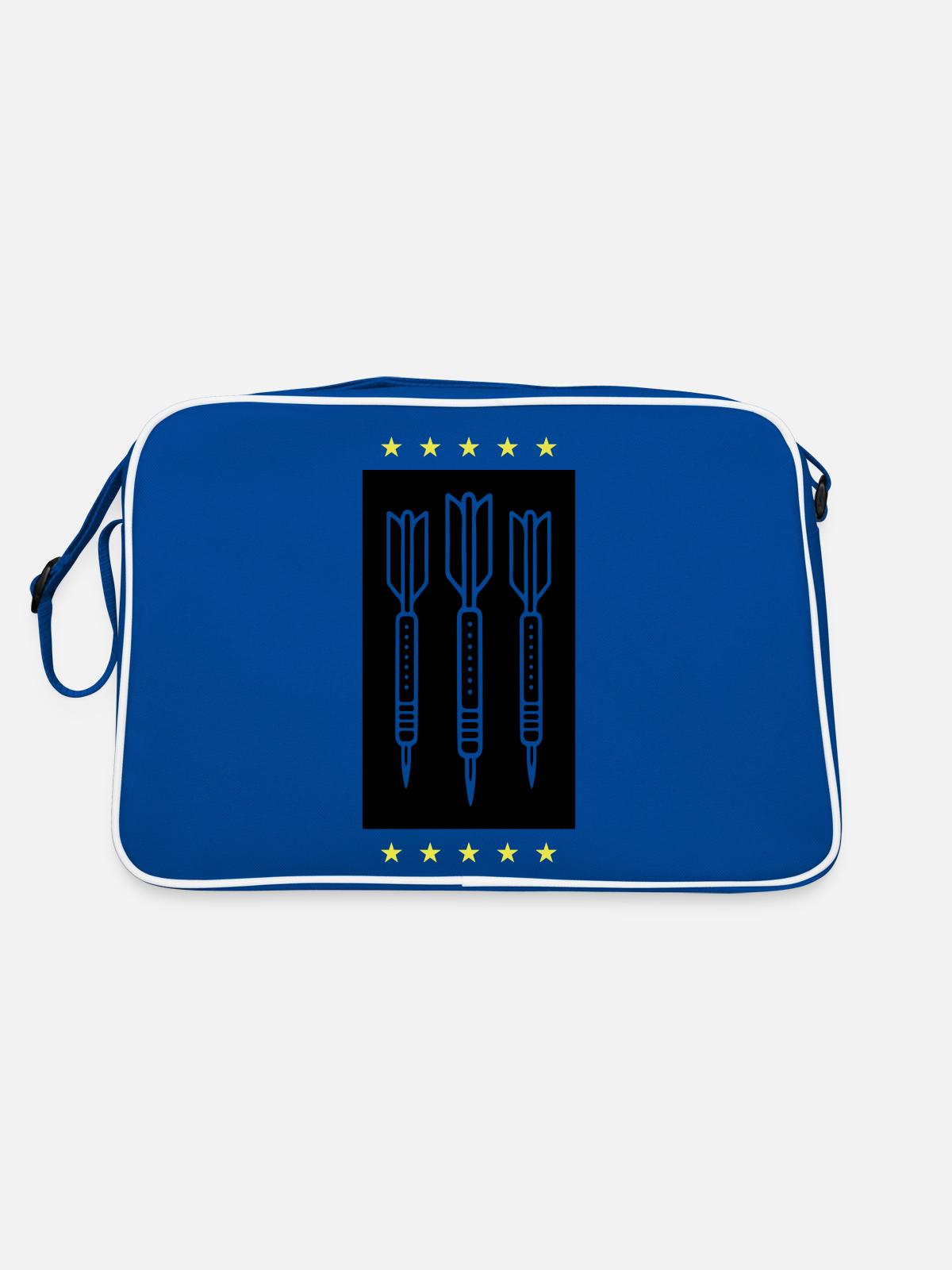 Darts Team Darts Icon - Retro Bag - blue/white - Back