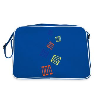 Lire des livres - Sac Retro - bleu/blanc - Dos