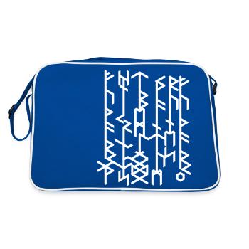 Runenstein2020/Rune stone-Quantum Runes Futhark 0© - Sac Retro - bleu/blanc - Dos