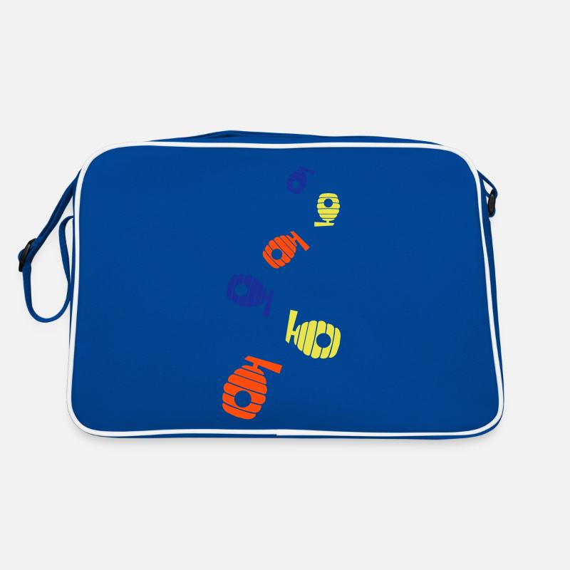 Imker Icon honig - Retro Tasche - Blau/Weiß