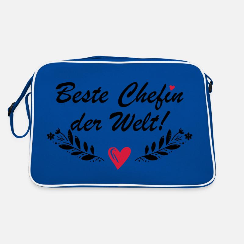 Beste Chefin der Welt Retro Tasche
