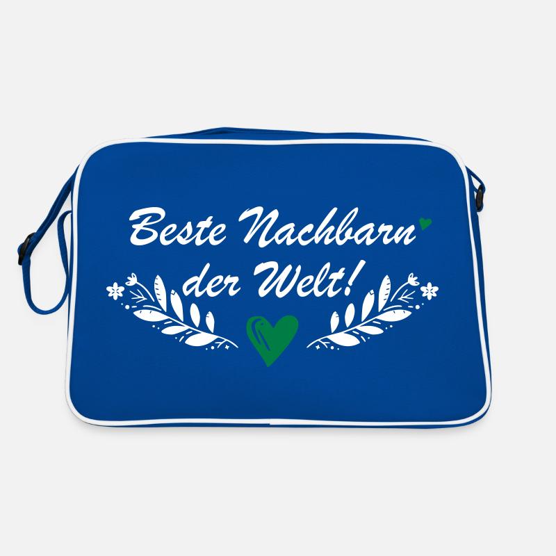 Beste Nachbarn der Welt Retro Tasche