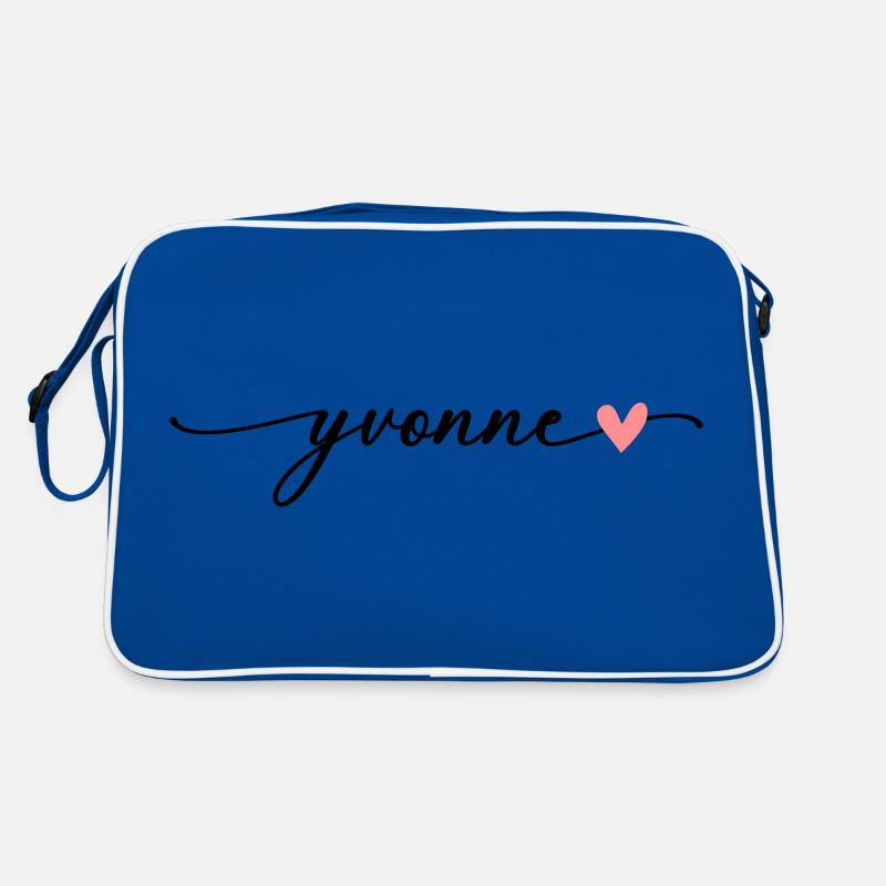Yvonne Nom Prénom Calligraphie Script Sac Retro