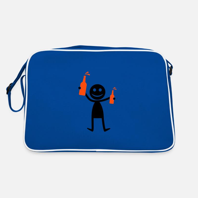 Bier Party Silhouette Retro Tasche